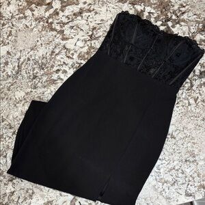 Lulu's Black Strapless Dress